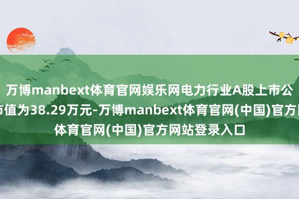 万博manbext体育官网娱乐网电力行业A股上市公司户均执股市值为38.29万元-万博manbext体育官网(中国)官方网站登录入口