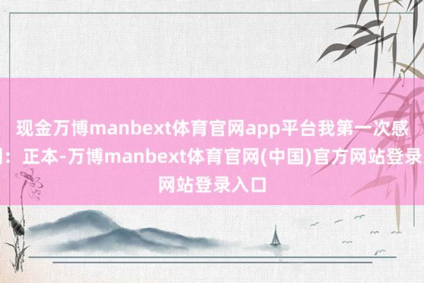 现金万博manbext体育官网app平台我第一次感受到：正本-万博manbext体育官网(中国)官方网站登录入口