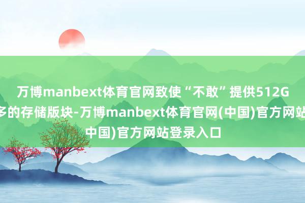 万博manbext体育官网致使“不敢”提供512GB或者更多的存储版块-万博manbext体育官网(中国)官方网站登录入口