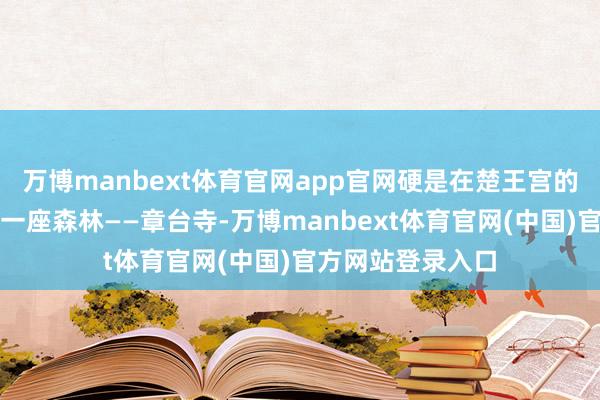 万博manbext体育官网app官网硬是在楚王宫的夯土堆上盖出了一座森林——章台寺-万博manbext体育官网(中国)官方网站登录入口